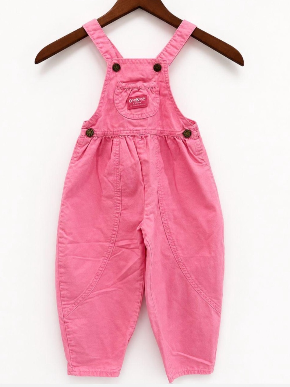 Vintage OshKosh B'gosh Overalls Vestbak Pink Kids/Girls Toddler Size 4T